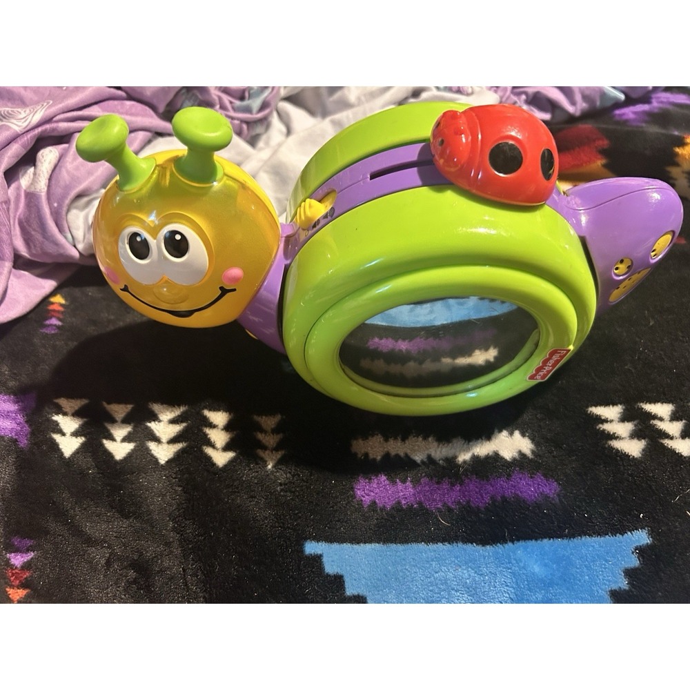 Fisher Price Go Baby Go 1-2-3 Crawl Along With Me Musical Snail WORKS
